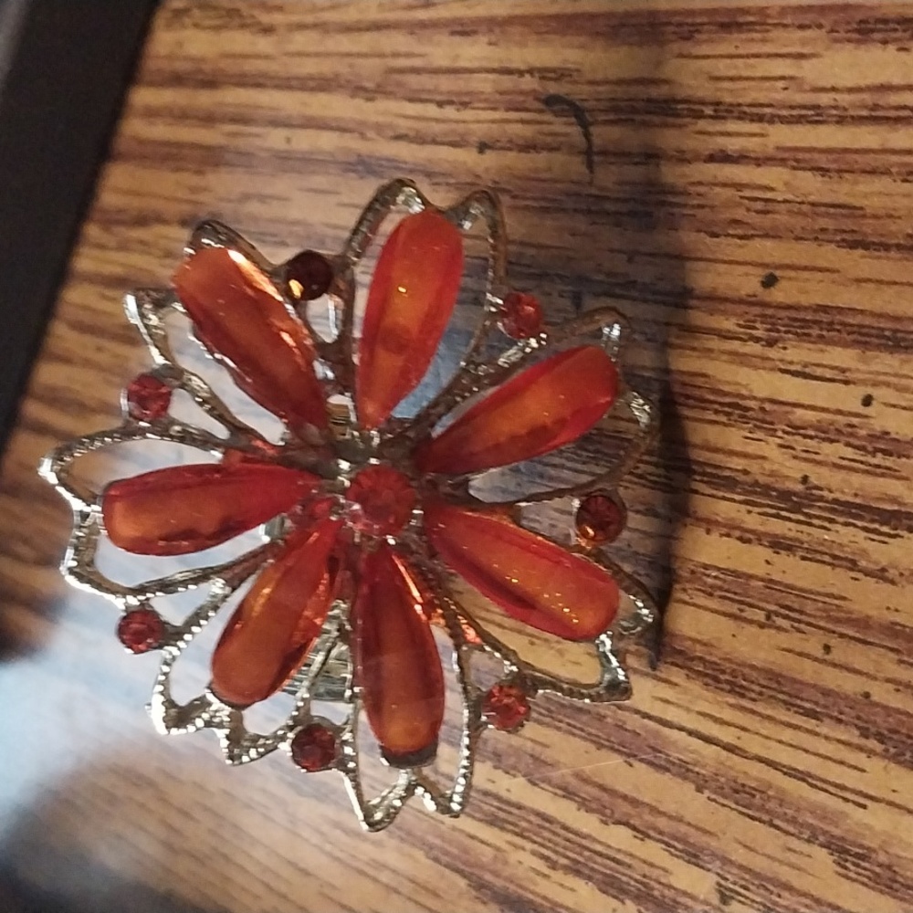 Glass stretch ring orange